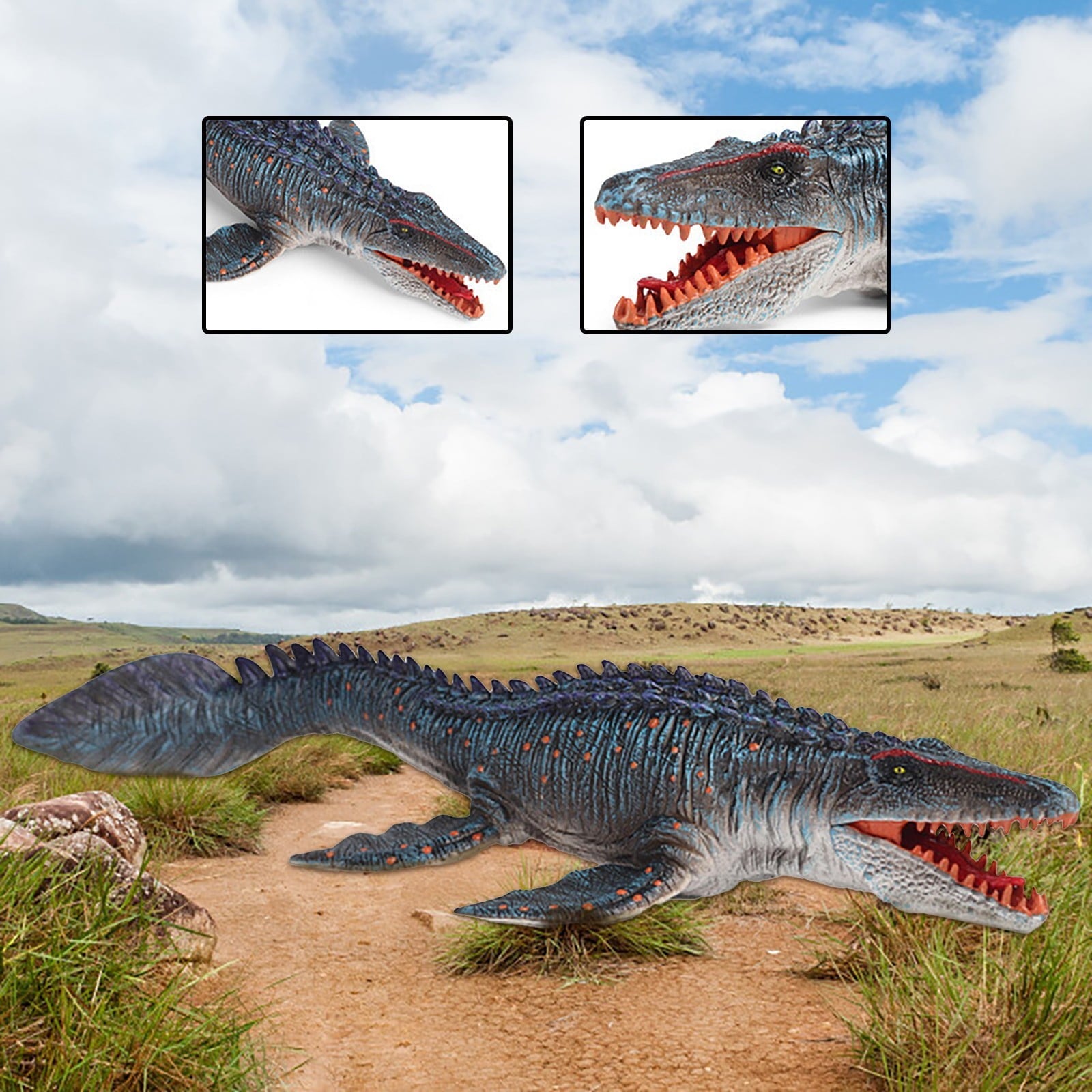 CanGonggg Realistic Large Mosasaurus Model Lifelike Dinosaur Model Figure Playset Model Toddler Books Baby Toys 12-18 Months Learning Toys For Toddlers 1-3 Toys Sensory Toys For Toddlers 1-3